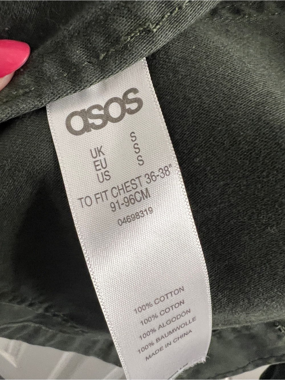 ASOS Olive Green Utility Jacket Shirt with Patch Pockets- Small - Picture 10 of 13